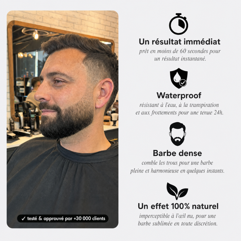 Feutre à barbe - pour combler les trous